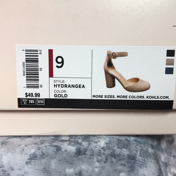 LC Lauren Conrad Hydrangea Gold 3.5” Glitter Heels Women’s Sizes 8M 9M ✨NIB✨ - Picture 13 of 14
